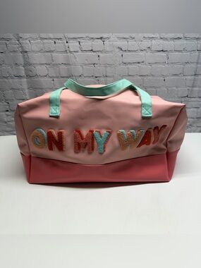 Jadelynn Brooke Pink & Mint 'On My Way' Travel duffle bag